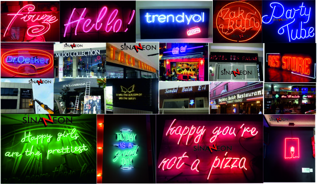 Toplu Neon Tabela Örnekleri - Neon Yazı Örnekleri